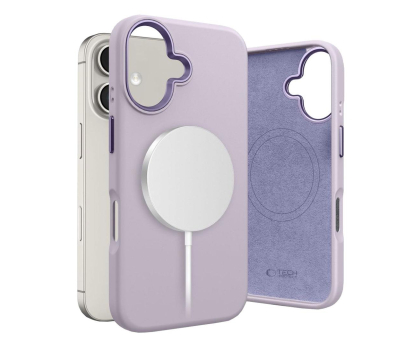 Etui do telefonów TECH-PROTECT Silicone Pure Magsafe do iPhone 16 mauve 5906302372515